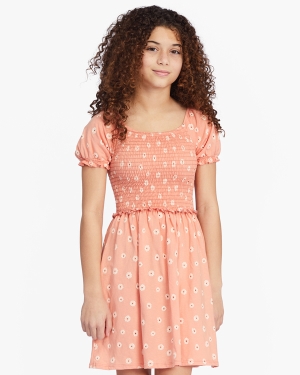 Girls' Billabong Dance Around Babydoll Mini Dress Multicolor | 981BHKSCJ