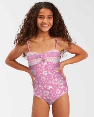 Girls' Billabong Day Dreamer One Piece Swimwear Pink | 274PLAIWC