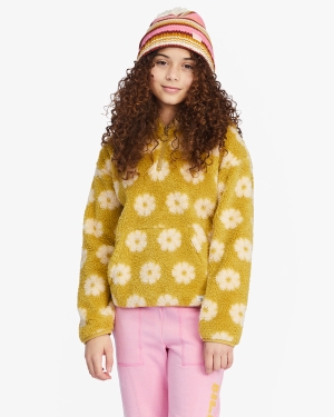 Girls' Billabong Just In Time Half-Zip Pullover Sweatshirt Green | 925IGCSYW