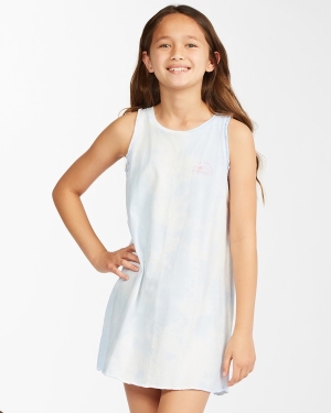 Girls' Billabong Kind Of Sweet Tie-Dye Dress Blue | 948XTLUHA