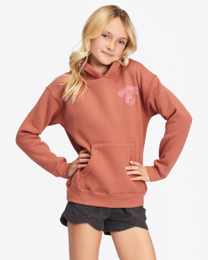Girls' Billabong Kiss The Moon Graphic Hoodie Chocolate | 370XIZCHY