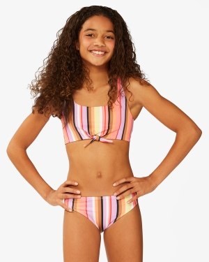 Girls' Billabong Knot So Fast Knot Set Swimwear Multicolor | 641MZNKCP