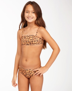 Girls' Billabong Lil Bit Wild Strappy Set Swimwear Multicolor | 764LXPDHM
