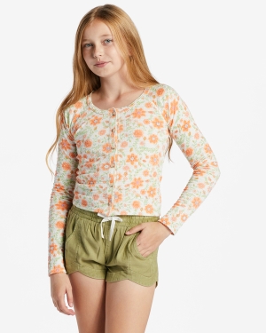 Girls' Billabong Mad For You Elastic Waist Shorts Multicolor | 670CVOBIU