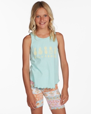 Girls' Billabong Nice And Cool Tops Mint | 654AQFZCP