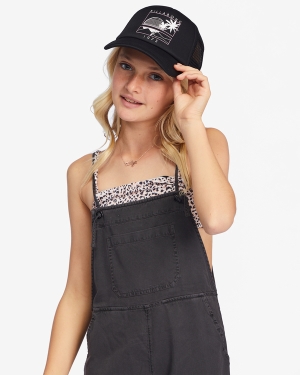 Girls' Billabong Ohana Trucker Hats Black | 451PGJRYK