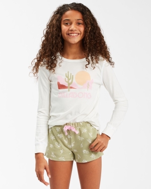 Girls' Billabong Pineapple Palms Short Sweatshorts Shorts Multicolor | 257FEUTSV