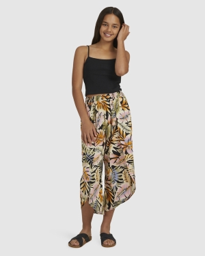Girls' Billabong Postcards Elastic Waist Pants Multicolor | 763NBDUJL