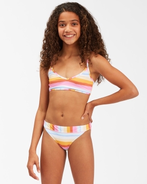 Girls' Billabong Rising Sun Trilet Set Swimwear Multicolor | 047TMHWKG