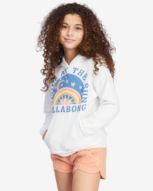 Girls' Billabong Smile At The Sun Graphic Hoodie Light Blue | 671HCEAML