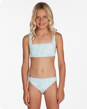 Girls' Billabong Summer Love Set Swimwear Mint | 372CRWYSU