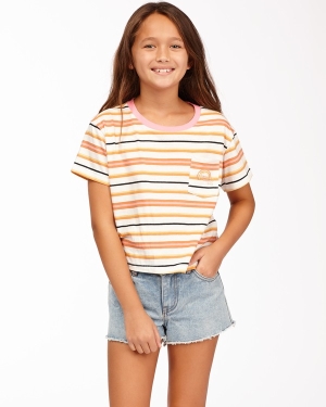 Girls' Billabong Surf Days Pocket T Shirts Multicolor | 835ATCPLN