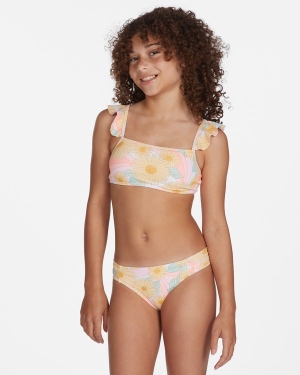Girls' Billabong Sweet Sunset Ruffle Set Swimwear Multicolor | 307DUNMRY