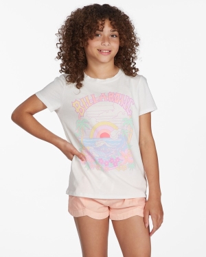Girls' Billabong The Good Life Boyfriend T Shirts Light Blue | 916QBKUZV