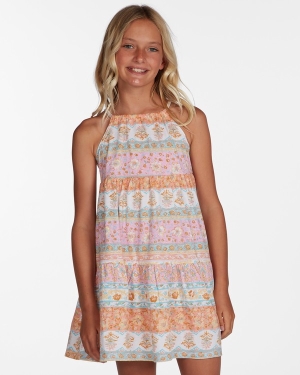 Girls' Billabong To The Beach Knit Dress Coral | 187IPDKOH