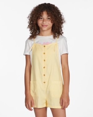 Girls' Billabong Wave Watch Jr Romper Playsuit Multicolor | 397HEUOJP