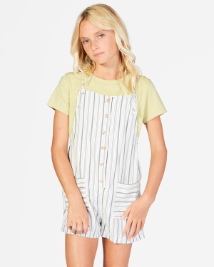 Girls' Billabong Wave Watch Jr Romper Playsuit Light Blue | 836XIZOTD