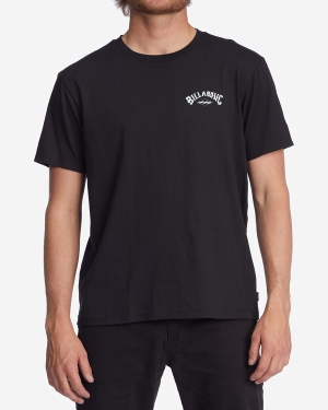 Men's Billabong A/Div Arch Organic Short Sleeve T Shirts Black | 679FYDNHX