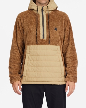 Men's Billabong A/Div Badger Hooded Half-Zip Pullover Fleece Jackets Multicolor | 014GKLPUR