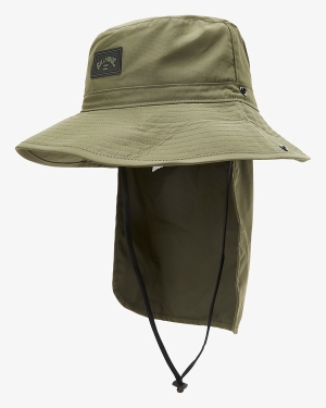 Men's Billabong A/Div Big John Safari Hats Dark Olive | 691RGDTXC