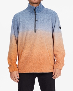 Men's Billabong A/Div Boundary Half-Zip Mock Neck Pullover Fleece Sweaters Multicolor | 189XGIOZE