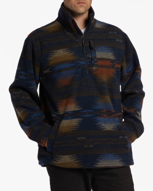 Men's Billabong A/Div Boundary Half-Zip Mock Neck Pullover Fleece Sweaters Multicolor | 270AYKPNQ