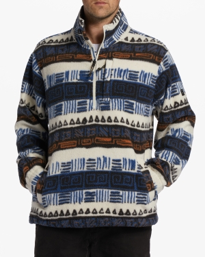 Men's Billabong A/Div Boundary Half-Zip Mock Neck Pullover Fleece Sweaters Multicolor | 620IHMGRC