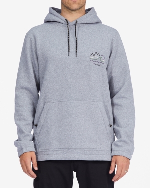 Men's Billabong A/Div Compass Pullover Hoodie Light Grey | 397WAPZMO