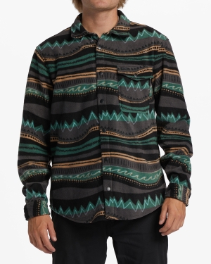 Men's Billabong A/Div Furnace Flannel Fleece Jackets Multicolor | 921QHEPBI