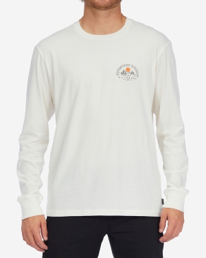 Men's Billabong A/Div Highland Long Sleeve T Shirts White | 974MTCIKO