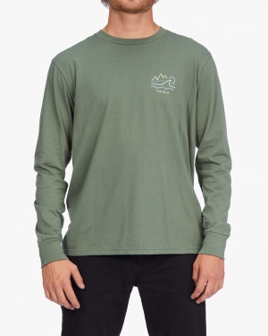 Men's Billabong A/Div Peaks Organic Long Sleeve T Shirts Multicolor | 584JETRPH