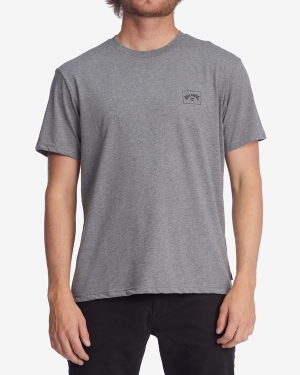 Men's Billabong A/Div Performance Arch UV Short Sleeve T Shirts Dark Grey | 785HTZRIQ