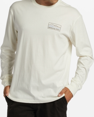 Men's Billabong A/Div Range Long Sleeve T Shirts White | 298XSKMCV
