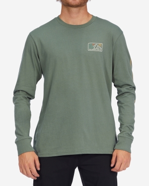 Men's Billabong A/Div Range Organic Long Sleeve T Shirts Multicolor | 384ESVNHP