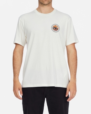 Men's Billabong A/Div Rockies Organic Short Sleeve T Shirts White | 504GKIVSL