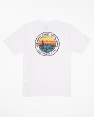 Men's Billabong A/Div Rockies Short Sleeve T Shirts White | 231XTINMD