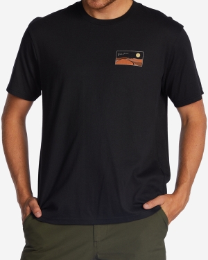 Men's Billabong A/Div Sands Short Sleeve T Shirts Black | 439QNCZSJ