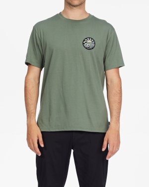 Men's Billabong A/Div Sundown Organic Short Sleeve T Shirts Multicolor | 593YDXSRH