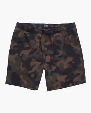 Men's Billabong A/Div Surftrek Elastic 17 Shorts Camo | 710HTDFNM