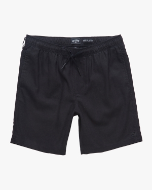 Men's Billabong A/Div Surftrek Hemp Elastic 18 Shorts Black | 928LFNTWQ