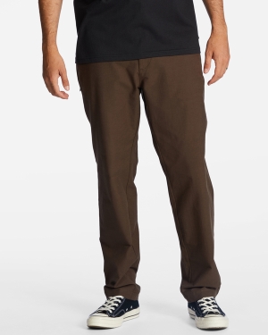 Men's Billabong A/Div Surftrek Plus Organic Elastic Waist Pants Coffee | 067TOVAJK