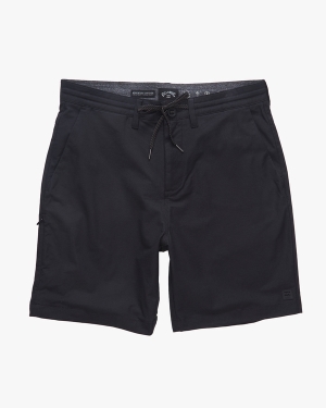 Men's Billabong A/Div Surftrek Plus Organic Elastic Waist 19 Shorts Black | 809QKXYWZ