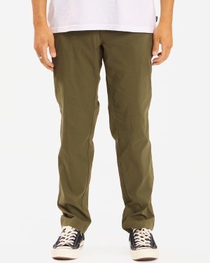 Men's Billabong A/Div Surftrek Plus Pants Dark Olive | 814OBJGLV