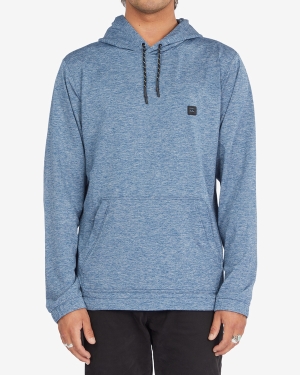 Men's Billabong A/Div Surftrek Pullover Hoodie Blue | 529EOYUJX