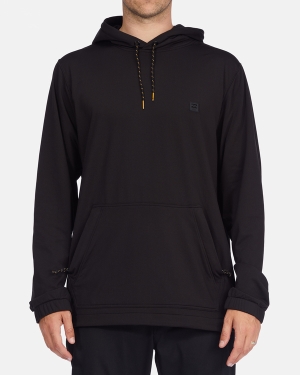 Men's Billabong A/Div Surftrek Pullover Hoodie Black | 659FHEDSY