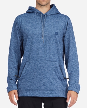 Men's Billabong A/Div Surftrek Pullover Hoodie Deep Blue | 695JFLPND