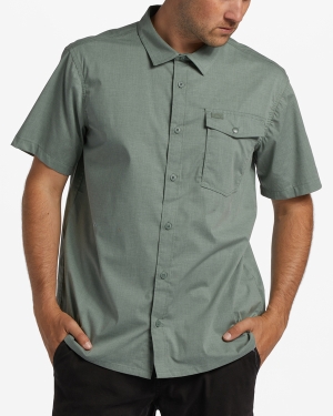 Men's Billabong A/Div Surftrek Tech UPF 50+ Short Sleeve Shirts Multicolor | 160PQFEXS