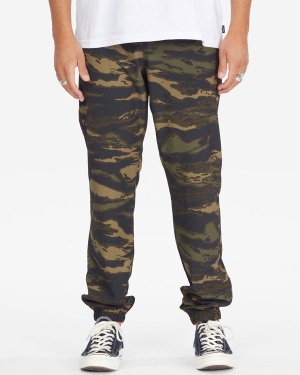 Men's Billabong A/Div Transport Elastic Waist Pants Camo | 823PCLNSJ
