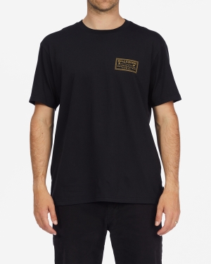 Men's Billabong A/Div Valley Organic Short Sleeve T Shirts Black | 345QWZJVG