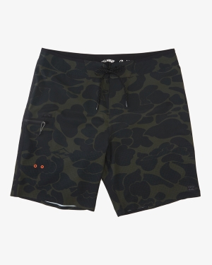 Men's Billabong Airlite Plus 18.5 Boardshorts Camo | 517UVMDRJ